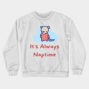 It's Always Naptime for this Cute Polar Bear Cub Crewneck Sweatshirt